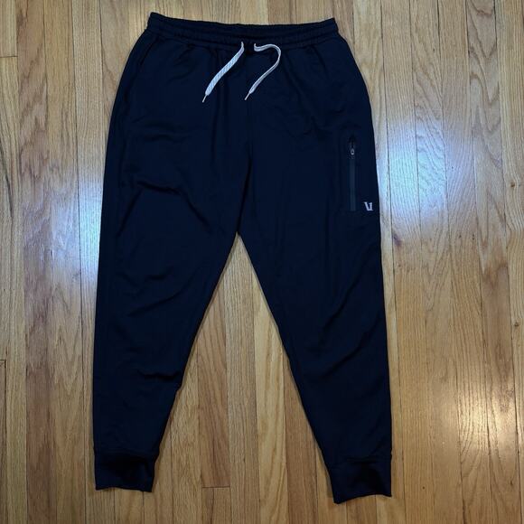 Vuori Sunday Performance Jogger Mens Large Black V416 Stretch Zip Pocket *READ - Picture 1 of 14